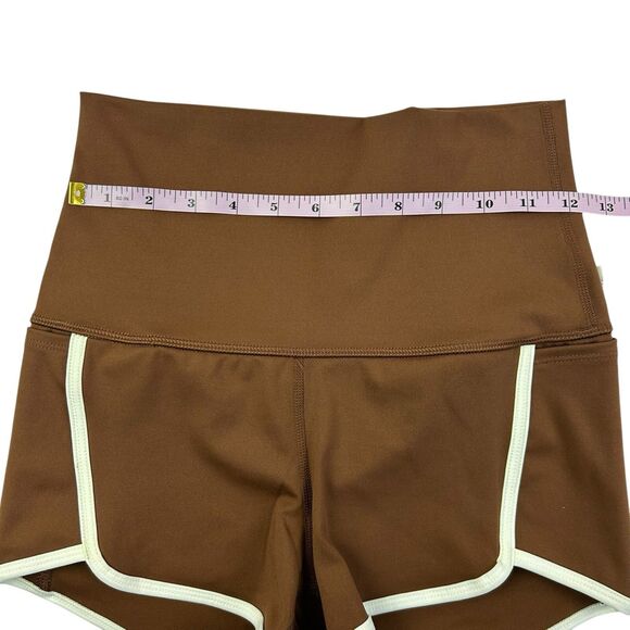 NEW Free People Movement Island Time Active Shorts Brown Size Small Retro 70s - Picture 9 of 11